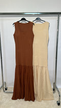 Robe longue bimatière