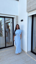 Robe longue épaulettes