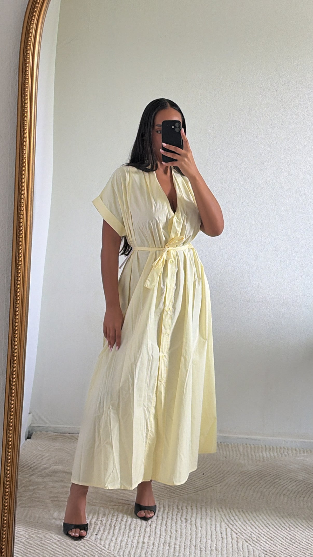 Robe Chemise Longue Drapée