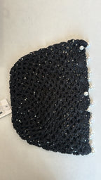 Bonnet en tissu crochet perles