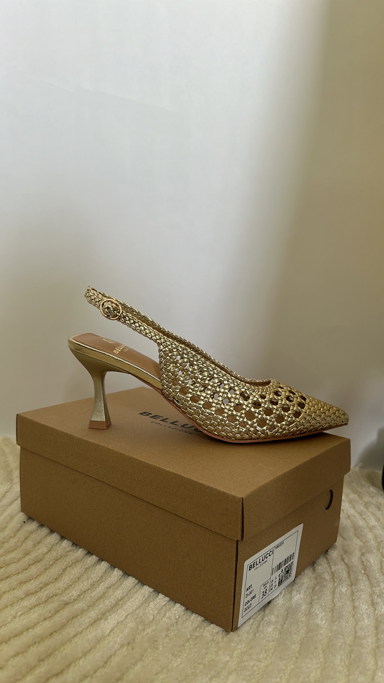 Talons Métallisées Effet Tressé