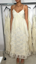 Robe longue bi matière