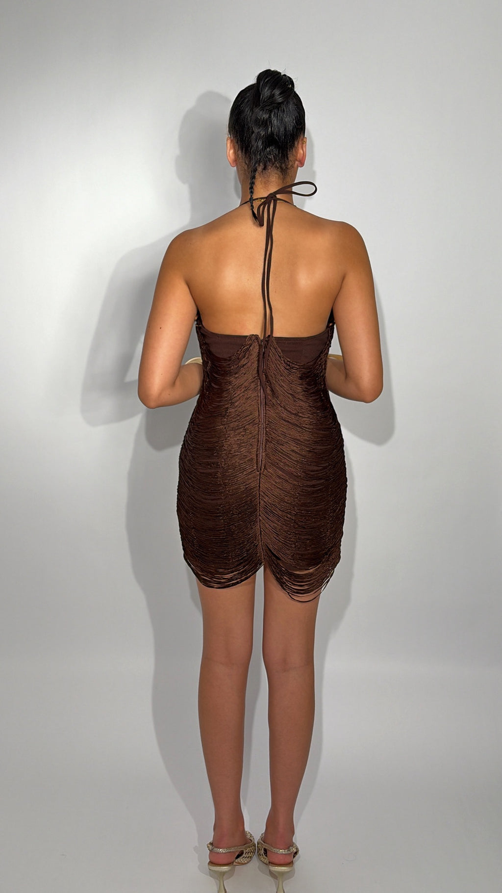 Robe drapée choco