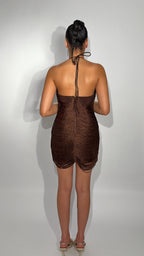 Robe drapée choco
