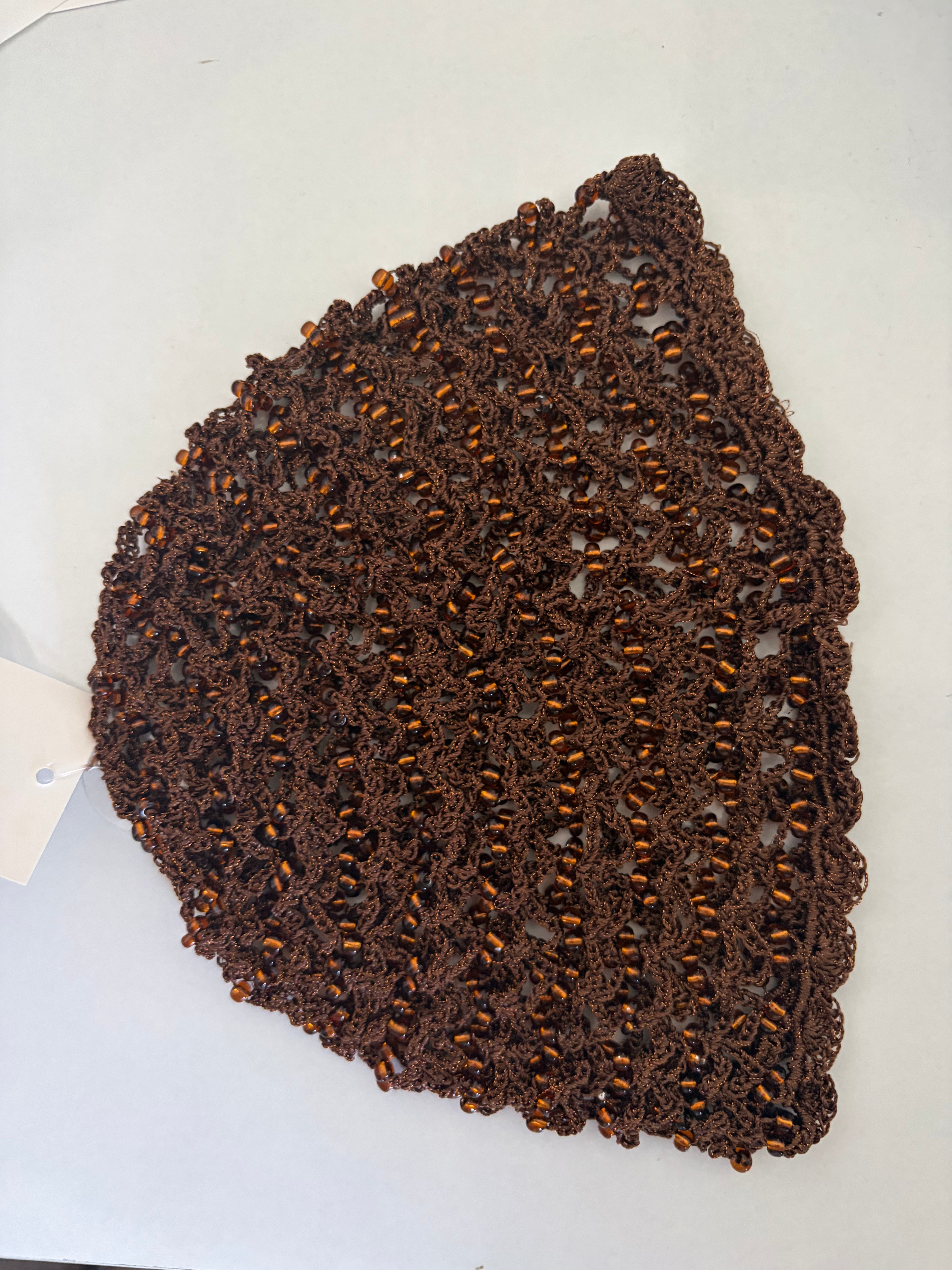 Bonnet casquette en tissu crochet fantaisie